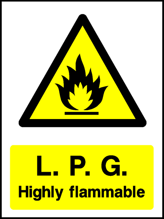 Highly Flammable Warning Chemical Danger Signage - CHEM0085