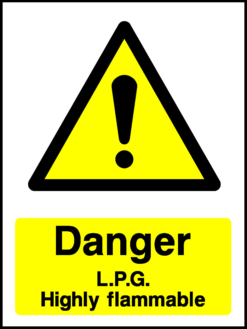 Danger L.P.G. Highly Flammable Warning Chemical Danger Signage - CHEM0068