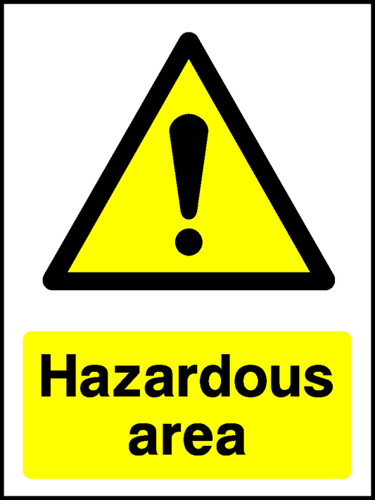 Hazardous Area Warning Chemical Danger Signage - CHEM0080