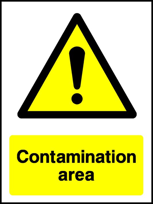 Contamination Area Warning Chemical Danger Signage - CHEM0081