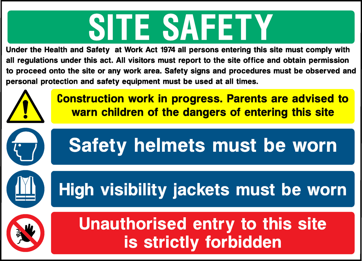 Site Safety Construction-Signage - CONS0009