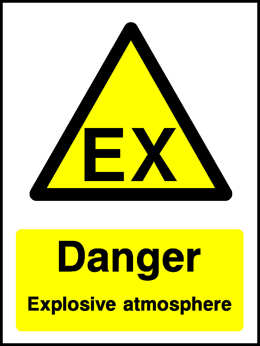 Ex Danger Explosive Atmosphere Warning Chemical Danger Signage - CHEM0082