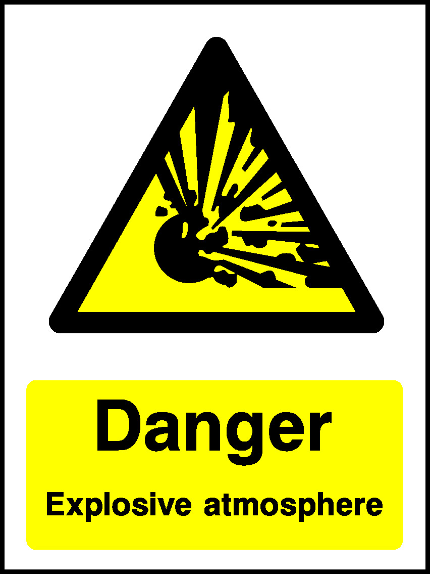 Danger Explosive Atmosphere Warning Chemical Danger Signage - CHEM0086