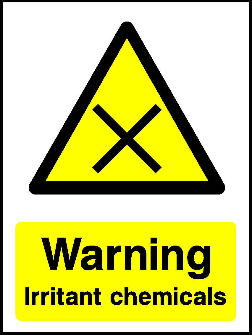 Warning Irritant Chemicals Warning Chemical Danger Signage - CHEM0064