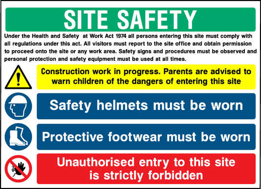 Site Safety Construction-Signage - CONS0010