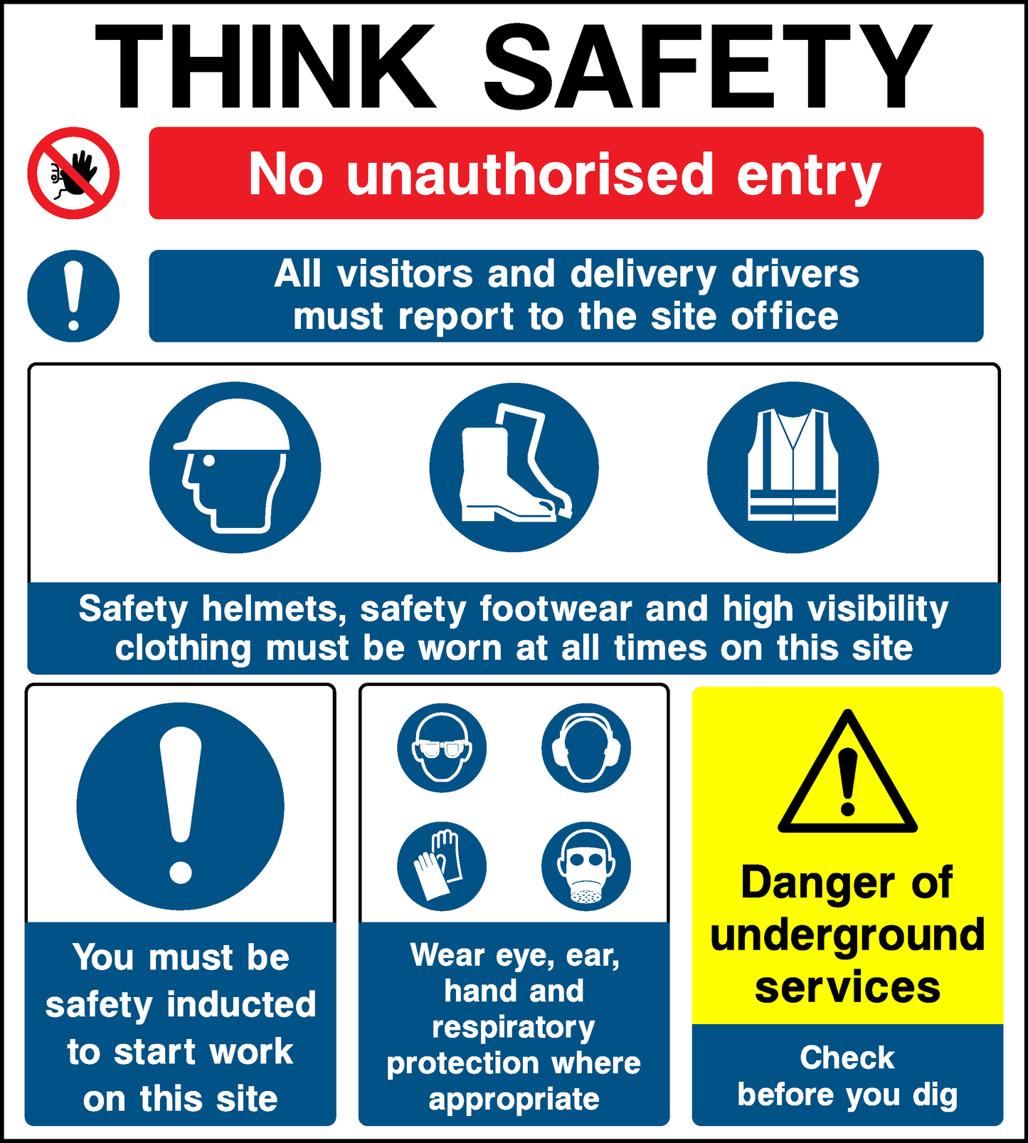 Site Safety - Think Safety Construction-Signage - CONS0015