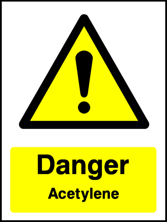 Danger Acetylene Warning Chemical Danger Signage - CHEM0066