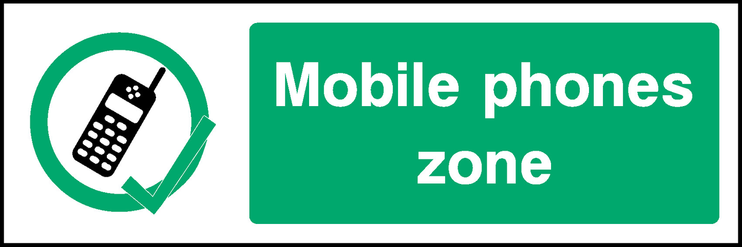 Mobile Phones Zone Prohibition General Signage - GENE0133