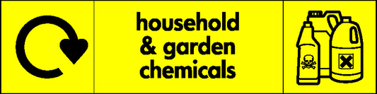 Household & Garden Chemicals Recycling Household Hazardous Waste Signage - HAZA0003