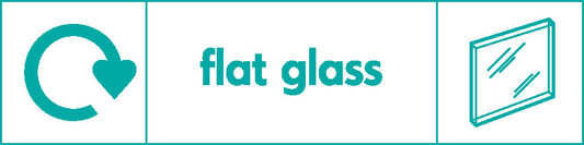 Flat Glass Recycling Glass Signage - GLAS0005