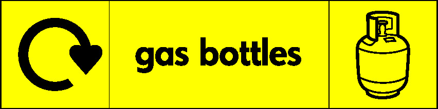 Gas Bottles Recycling Household Hazardous Waste Signage - HAZA0002