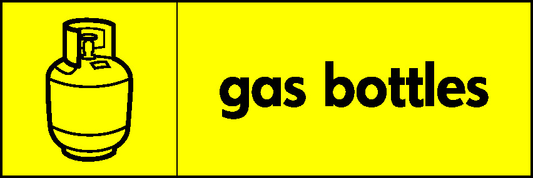 Gas Bottles Recycling Household Hazardous Waste Signage - HAZA0005