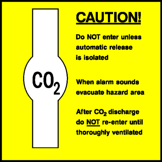 Co2 Automatic Release Warning Fire Equipment Signage - FEQP0024