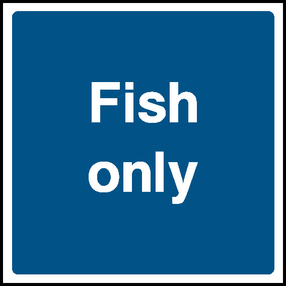 Fish Only Food Processing & Hygeine Signage - FOOD0100