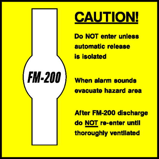 Foam Automatic Release Warning Fire Equipment Signage - FEQP0025