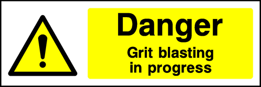 Danger Grit Blasting In Progress Mandatory Signs Machinery & General Signage - MACH0018