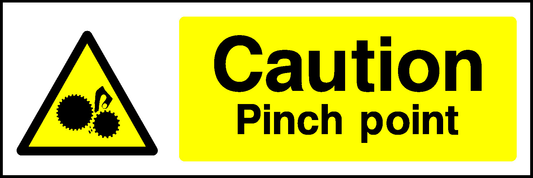 Caution Pinch Point Mandatory Signs Machinery & General Signage - MACH0019