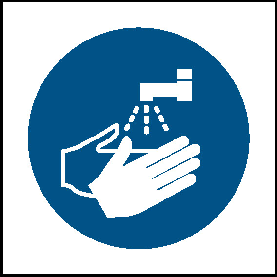 Wash Hands Mandatory Signs Machinery & General Signage - MACH0053