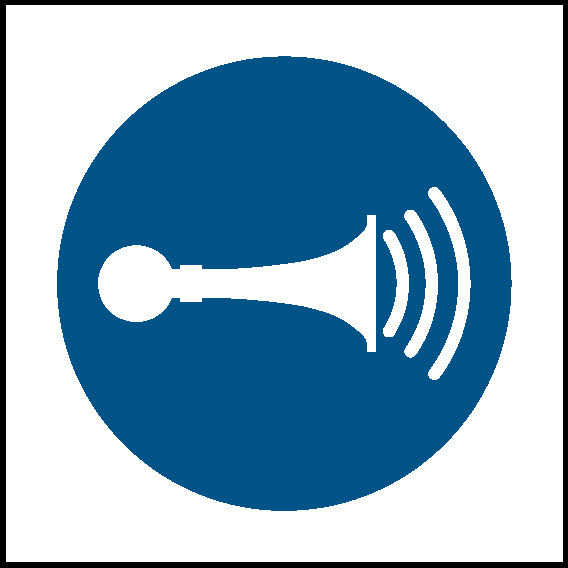 Sound Horn Mandatory Signs Machinery & General Signage - MACH0054