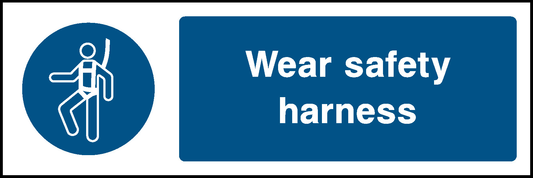 Wear Safety Harness Mandatory Signs Machinery & General Signage - MACH0008