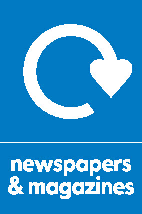 Newspapers & Magazines Recycling Paper Signage - PAPE0028