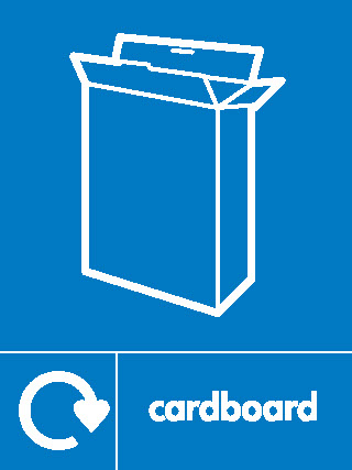 Cardboard Recycling Paper Signage - PAPE0041