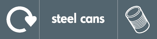 Steel Cans Recycling Metals Signage - META0032