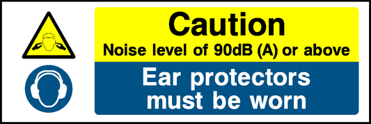 Caution Ear Protectors Must Be Worn Multi Purpose Signage - MULT0015