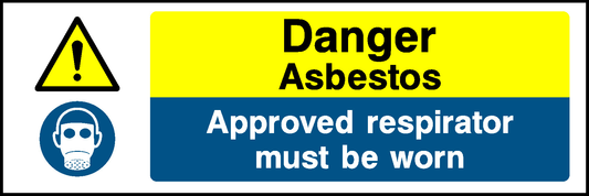 Danger Asbestos Approved Respirator Must Be Worn Multi Purpose Signage - MULT0023