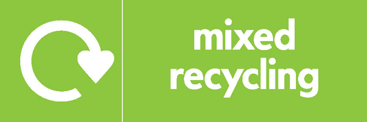 Mixed Recycling Recycling Mixed Recyclables Signage - MIXE0001