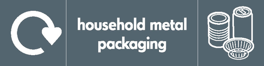 Household Metal Packaging Recycling Metals Signage - META0024