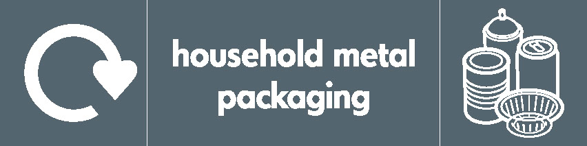 Household Metal Packaging Recycling Metals Signage - META0025