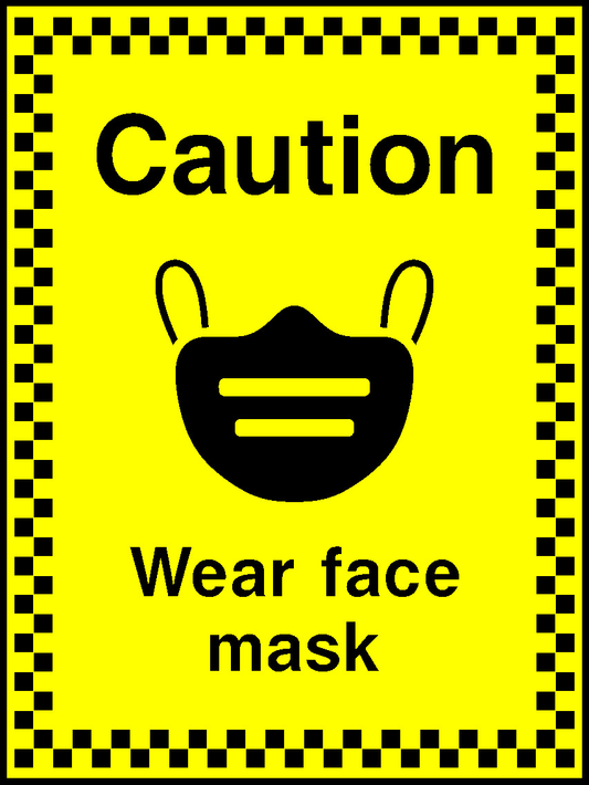 Caution Wear Face Mask Covid Signage - COVI0069