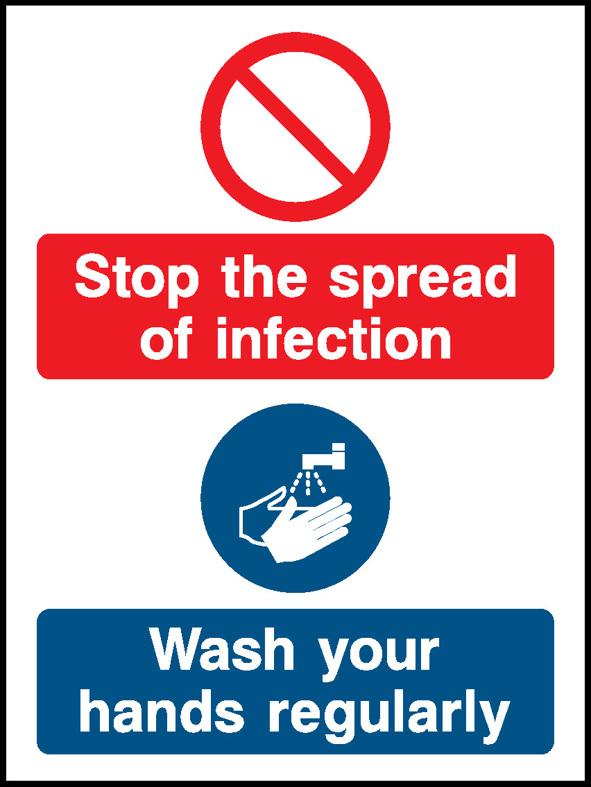 Stop The Spread Of Infection Wash Your Hands Regularly Covid Signage - COVI0062