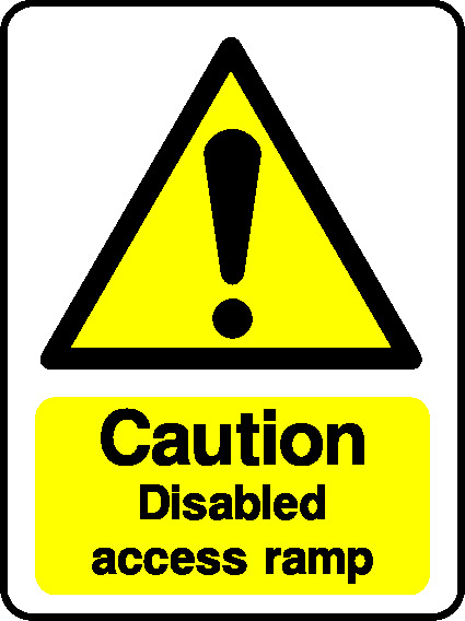 Caution Disabled Access Ramp DDA Act Signage - DDA0004.