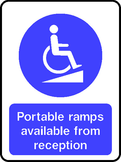 Portable Ramps Available From Reception DDA Act Signage - DDA0006.