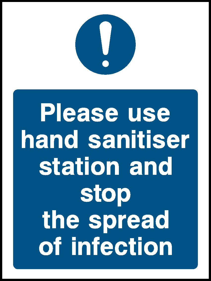 Please Use Hand Sanitiser Station And Stop The Spread Of Infection Covid Signage - COVI0052