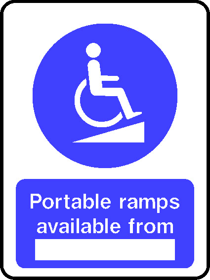 Portable Ramps Available From DDA Act Signage - DDA0007.