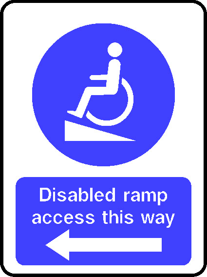 Disabled Ramp Access This Way DDA Act Signage - DDA0008.