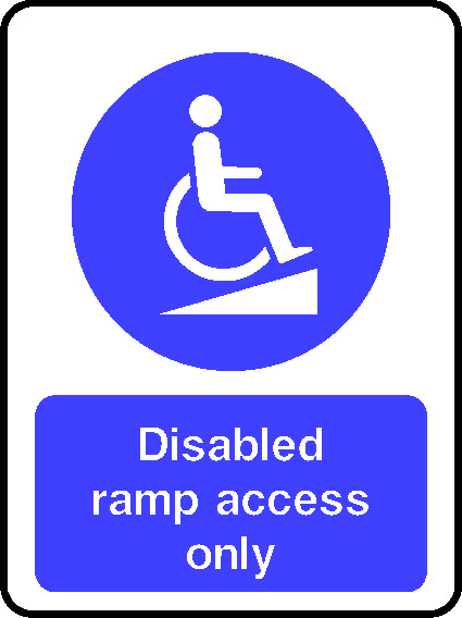 Disabled Ramp Access DDA Act Signage - DDA0005.