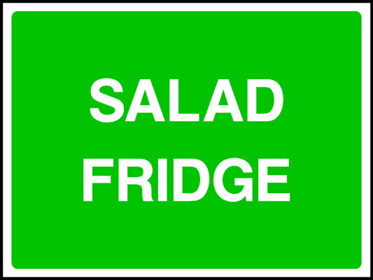 Salad Fridge Food Processing & Hygeine Signage - FOOD0088