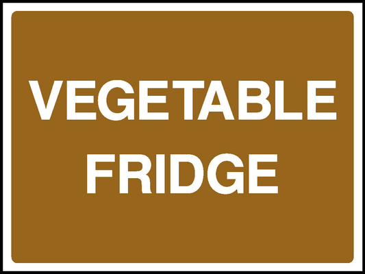 Vegetable Fridge Food Processing & Hygeine Signage - FOOD0090