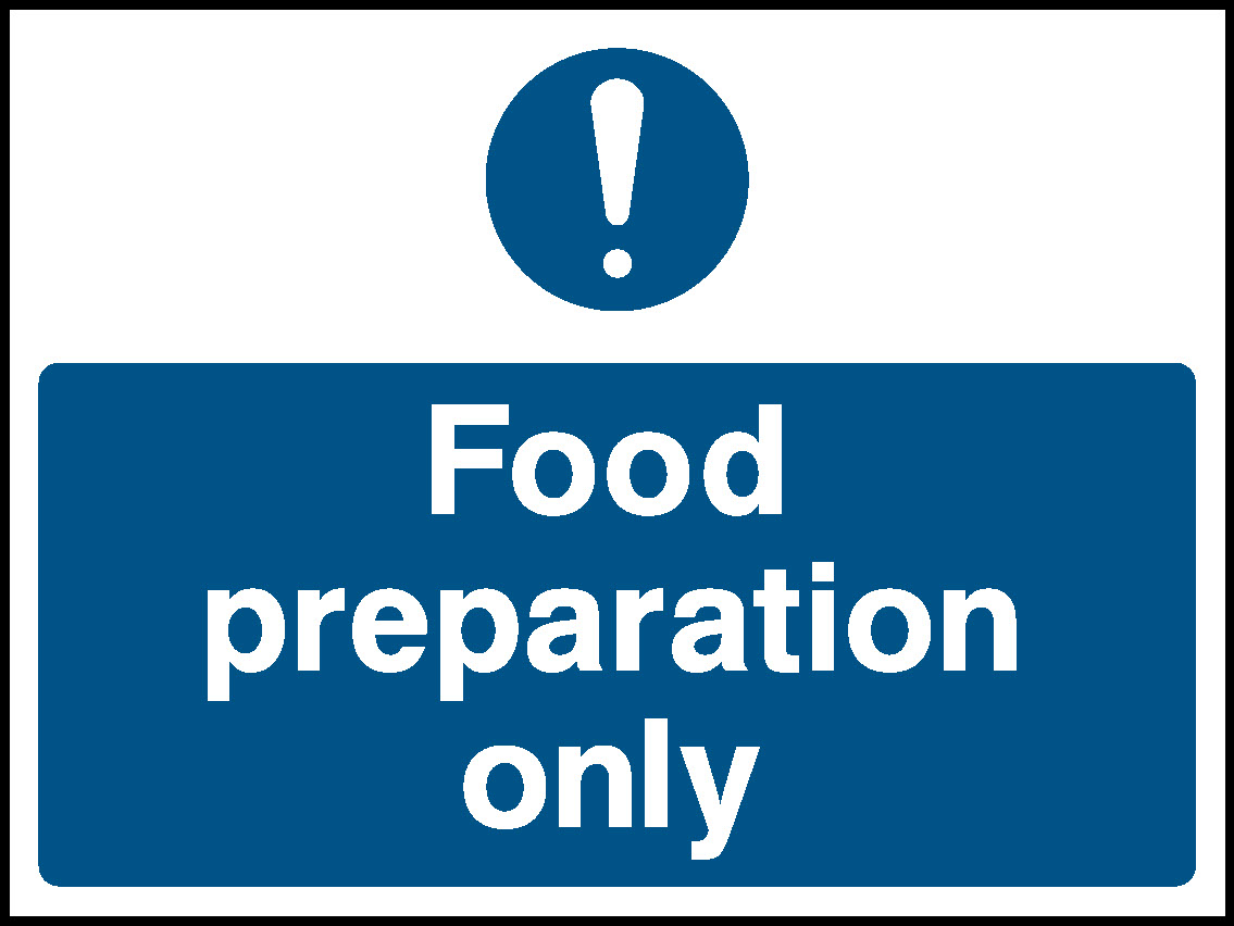 Food Preparation Food Processing & Hygeine Signage - FOOD0042