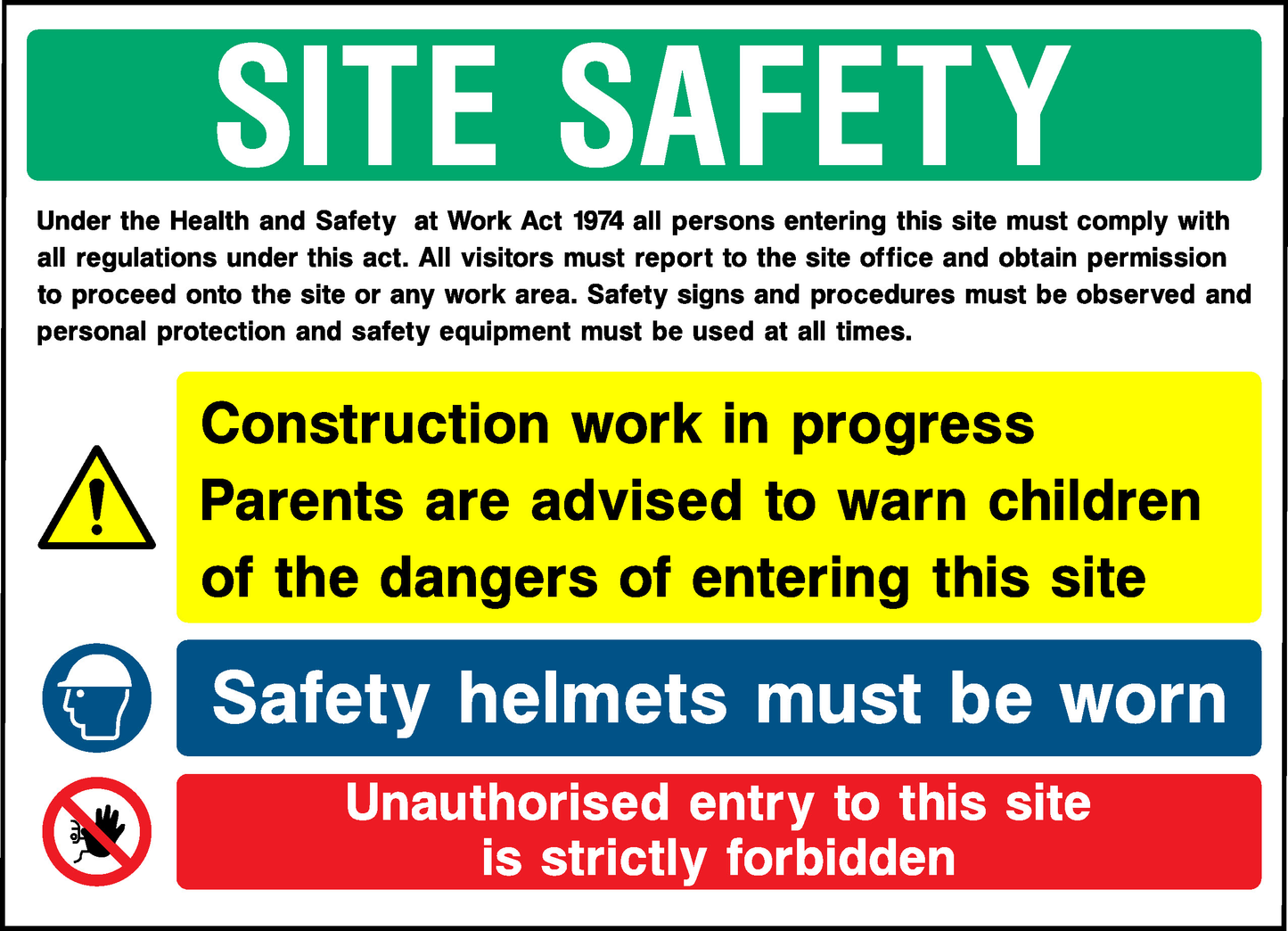 Site Safety Construction-Signage - CONS0018