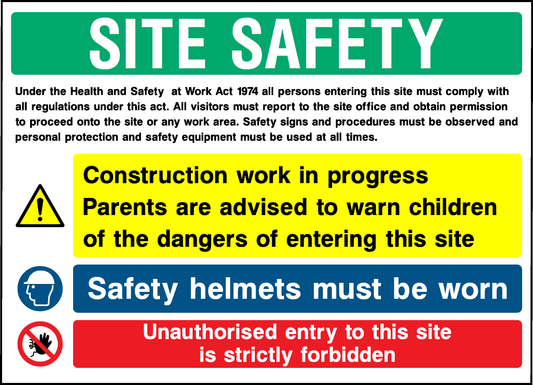 Site Safety Construction-Signage - CONS0018