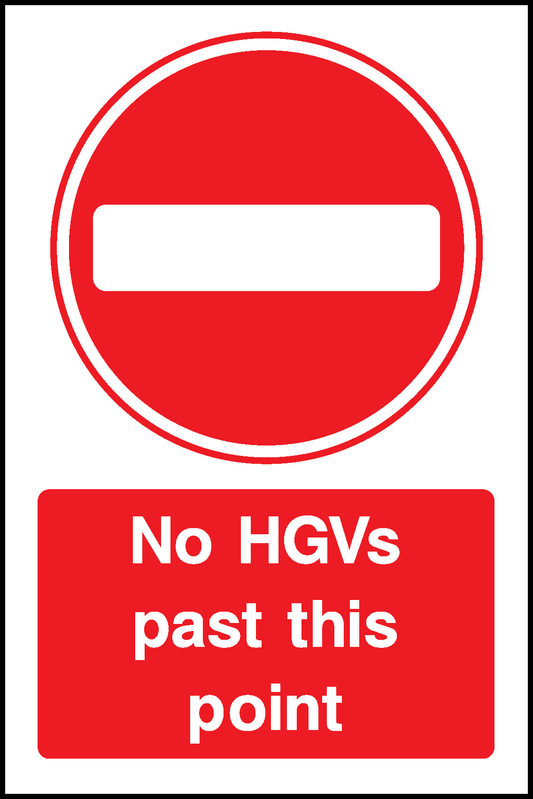 No Hgvs Past This Point Construction-Signage - CONS0035