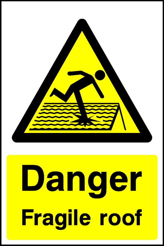 Danger Fragile Roof Construction-Signage - CONS0024