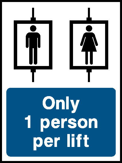 1 Person Per Lift Lift Safety Signage - LIFT0028