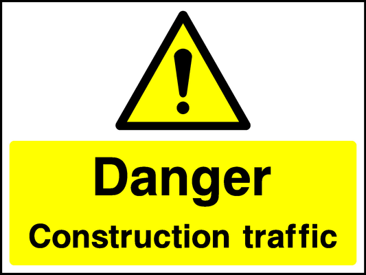 Danger Construction Traffic Construction-Signage - CONS0103