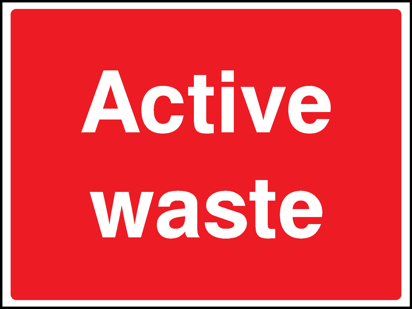 Active Waste Construction-Signage - CONS0110